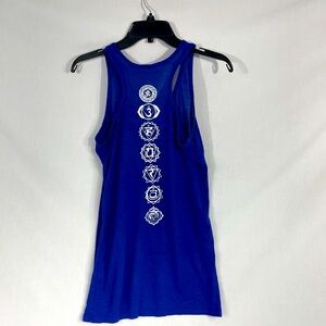 Active USA Women's Racer-back Blue Yoga Tank Top Size L